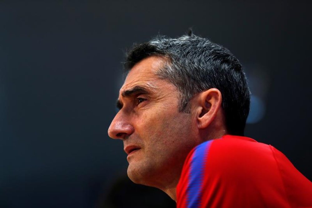 Valverde compareció en sala de prensa. EFE