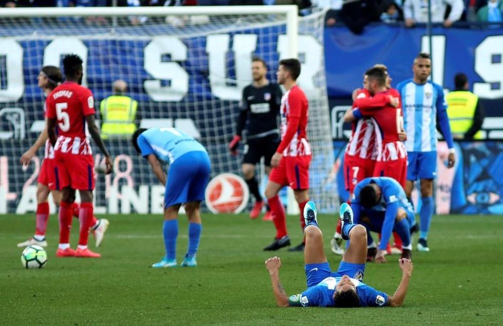 El Málaga cayó por la mínima ante el Atlético de Madrid. EFE