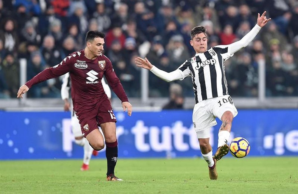 Dybala returned to the Juventus squad for the match against Torino. EFE