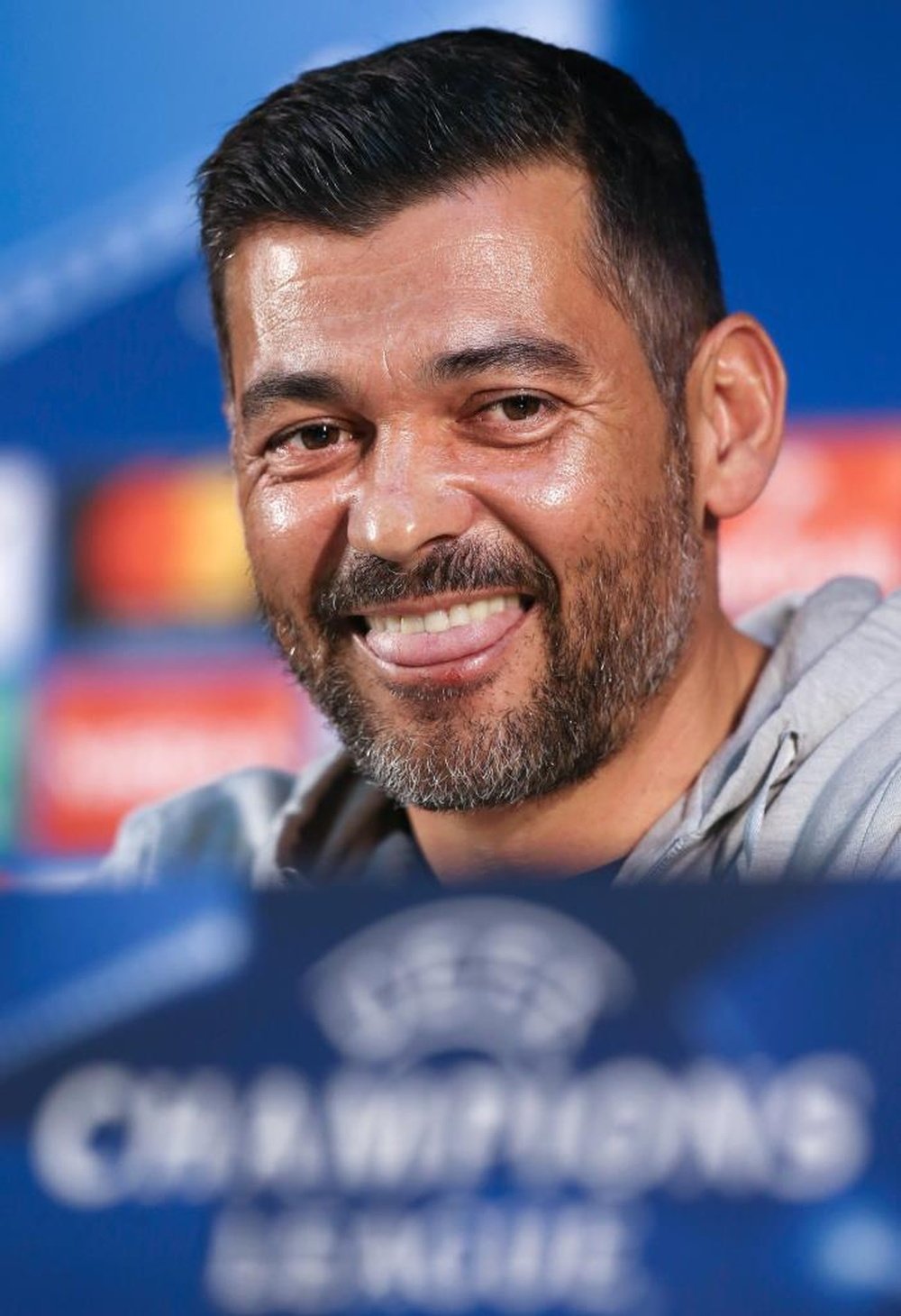 Conceição era um treinador feliz na conferência de imprensa. EFE