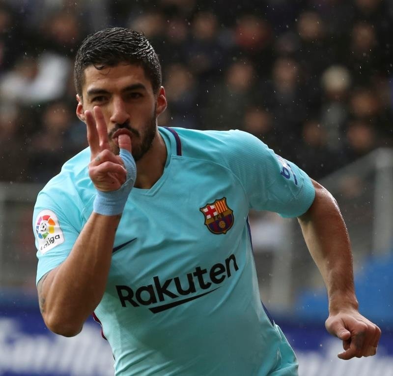 Luis Suárez a de nouveau laissé son emprunte dans l'histoire du FC Barcelone. EFE