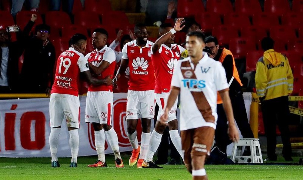 Santa Fe metió la cabeza en la fase de grupos de la Libertadores. EFE