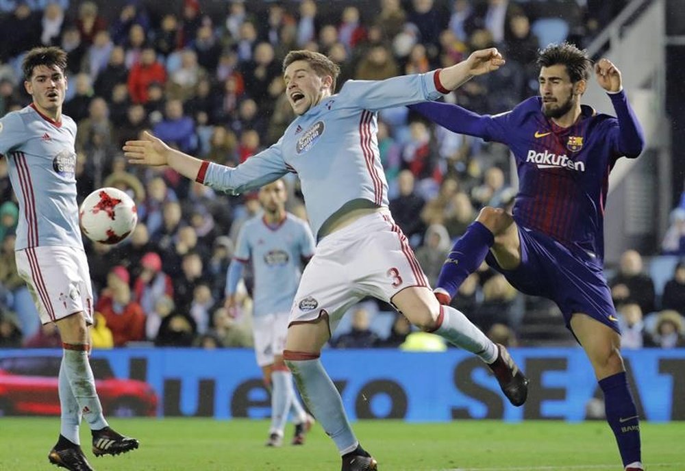 El Celta le busca salida al central catalán. EFE/Archivo