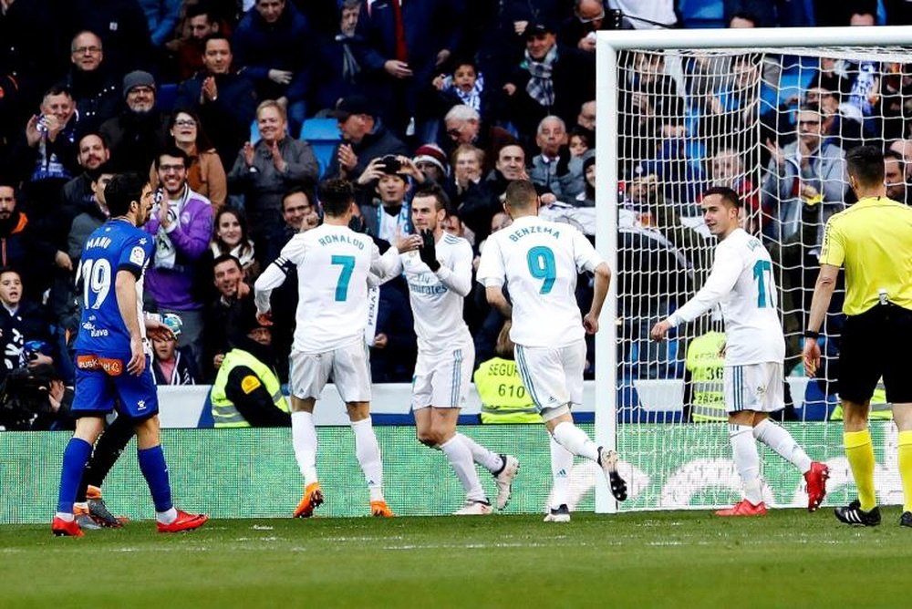 El Real Madrid amasó otra goleada en Liga. EFE