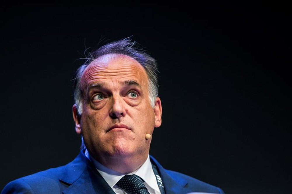 Tebas insistió en que jugar en Estados Unidos no será obligatorio para ningún club. EFE