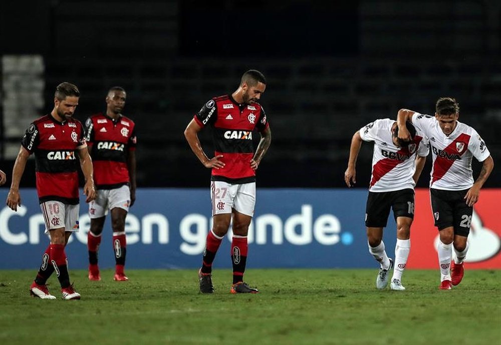 River empató a dos ante Flamengo. EFE