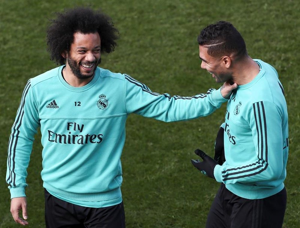 Marcelo e Casemiro devem ser titulares do Real Madrid contra o Alcoyano. EFE/Arquivo