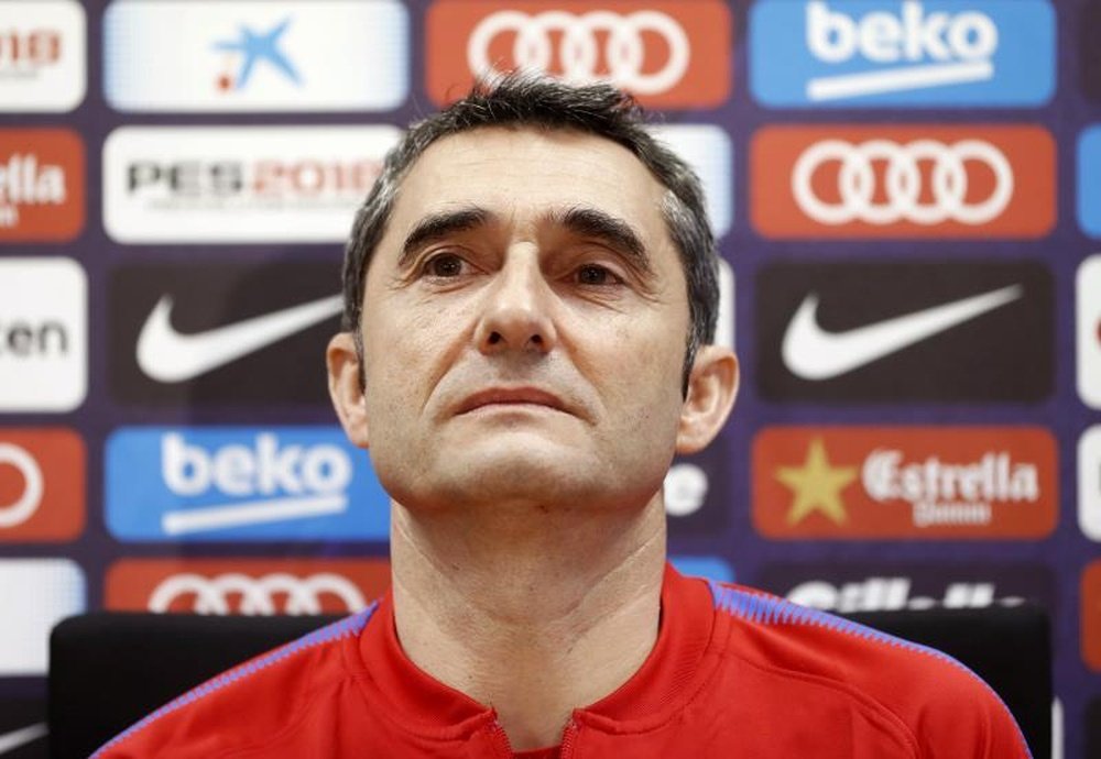 Valverde defended Dembele's perfomance against Espanyol. EFE