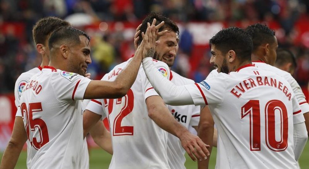 El Sevilla ya ha jugado cinco partidos oficiales este curso. EFE/Archivo
