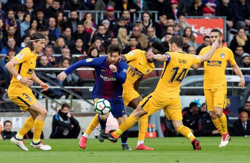 Messi hasn't lost against Diego Simeone in LaLiga. EFE