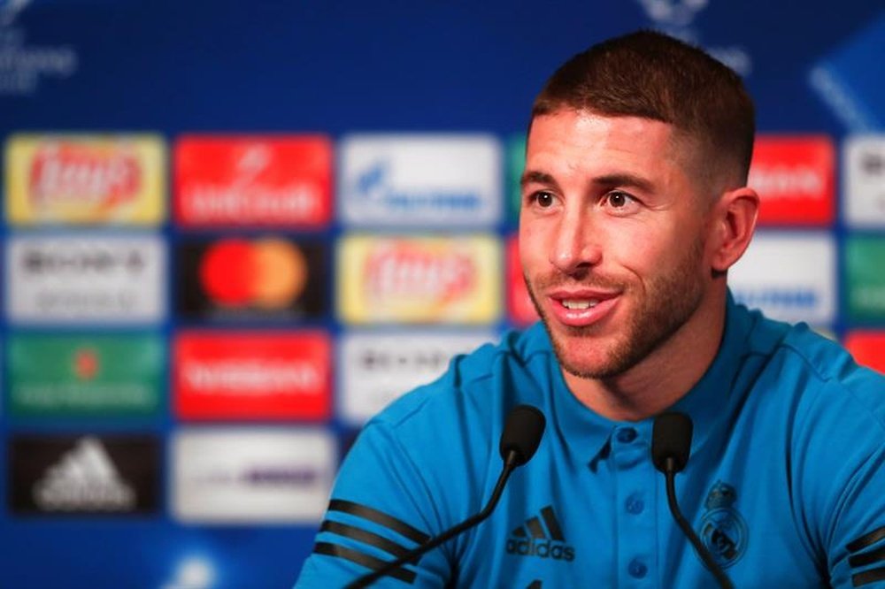 Sergio Ramos est ravi du match qu'a réalisé son équipe ce soir. EFE