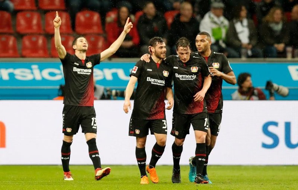 Alario, decisivo con el Bayer ante el Borussia Mönchengladbach. EFE