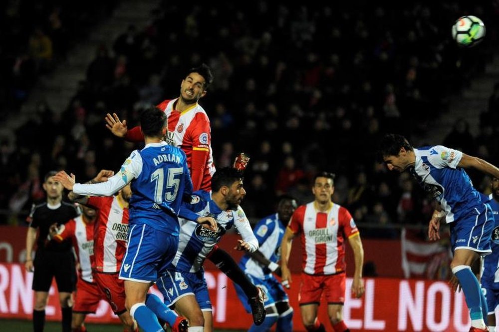 Bóveda se lesionó ante el Girona. EFE