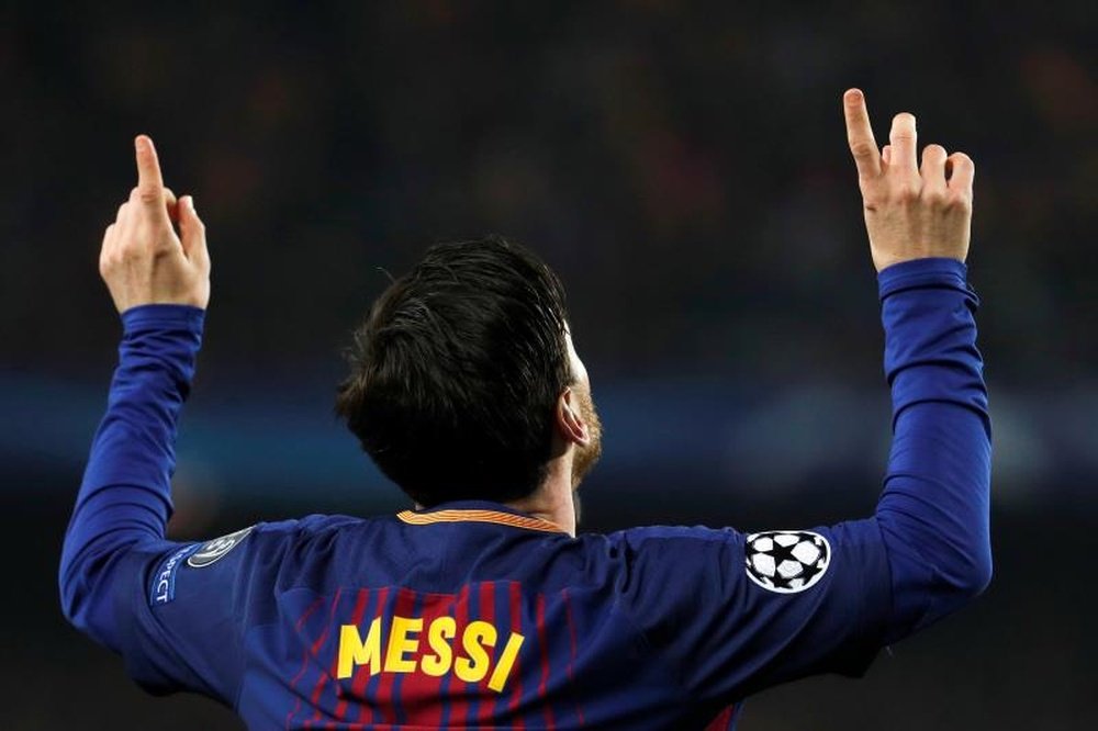 Messi scored his 100th Champions Legaue goal against Chelsea. EFE
