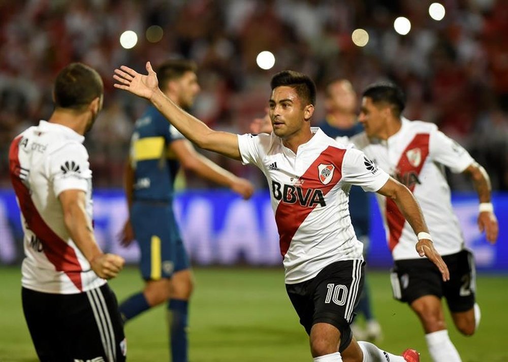 Gonzalo Martinez was involved in both goals for River Plate. EFE