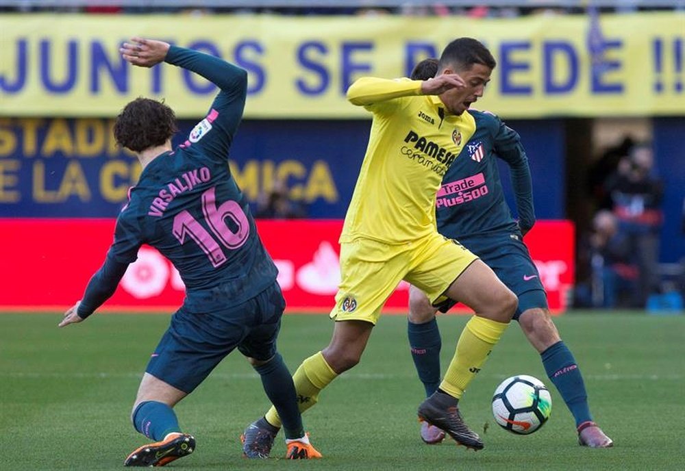 El Atlético vio cómo el Villarreal le remontó. EFE