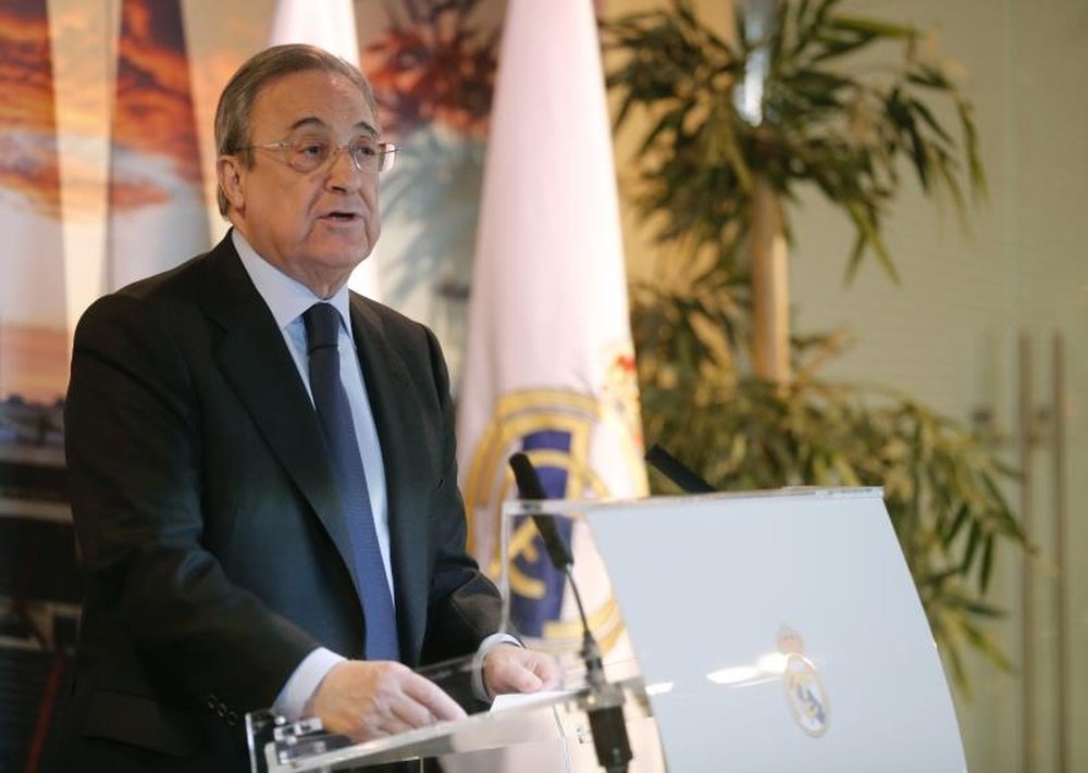 Le président du Real Madrid a motivé les joueurs. EFE