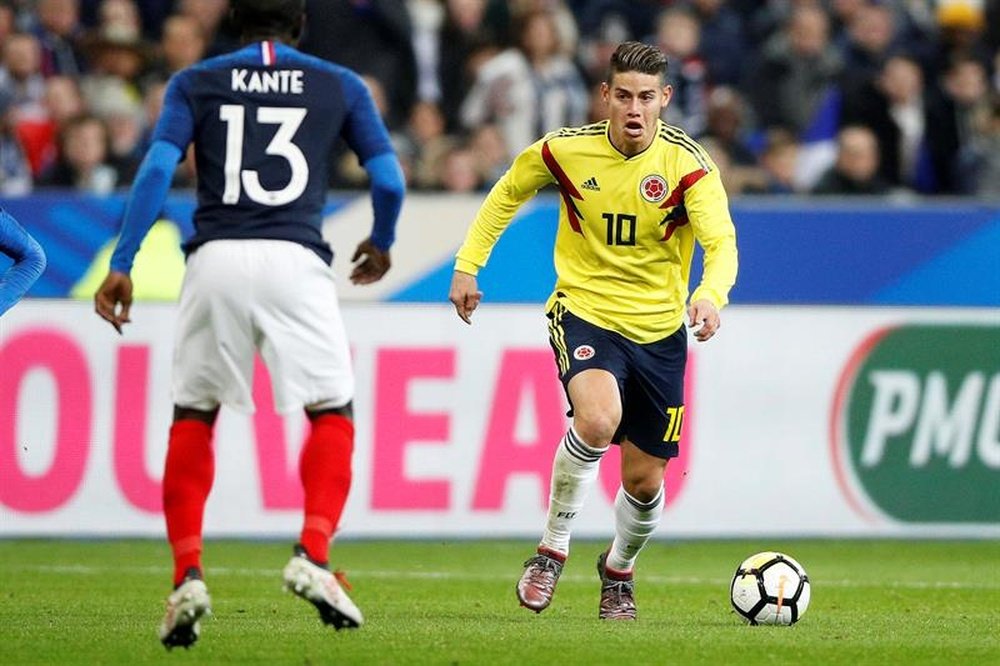 James quiere hacer un buen papel con Colombia. EFE