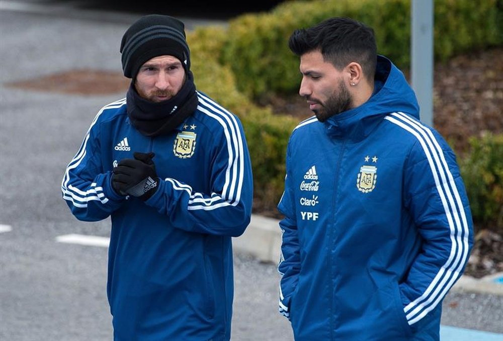 Messi returned to training on Sunday. EFE