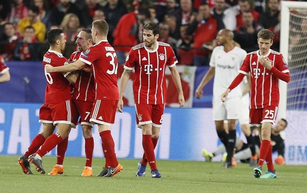 Thiago scored the winner for Bayern in Seville. AFP