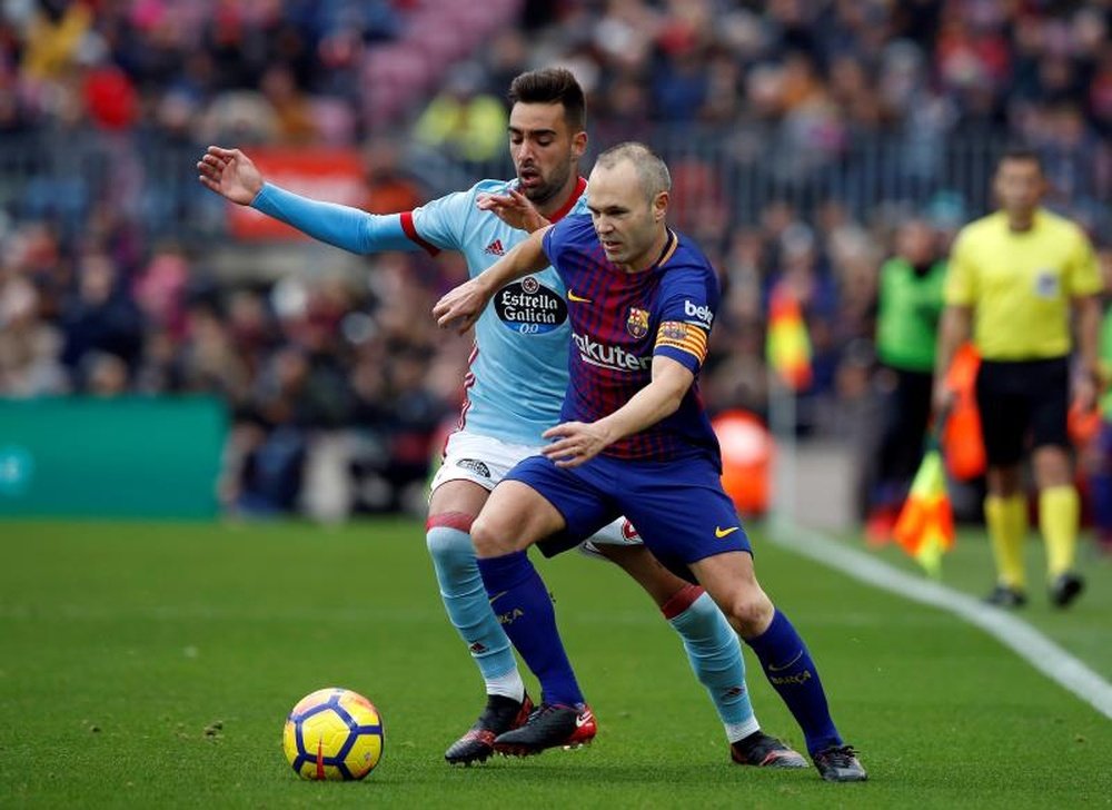 Iniesta seems likely to move to China in the summer. EFE/Archivo