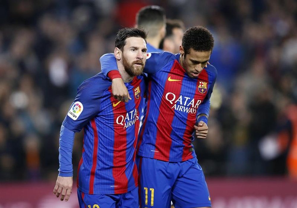 Messi y Neymar, estrellas de aquel Barça que enamoró a De Jong. EFE/Archivo