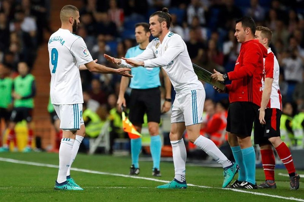 Bale y Benzema no tuvieron impacto en el choque. EFE