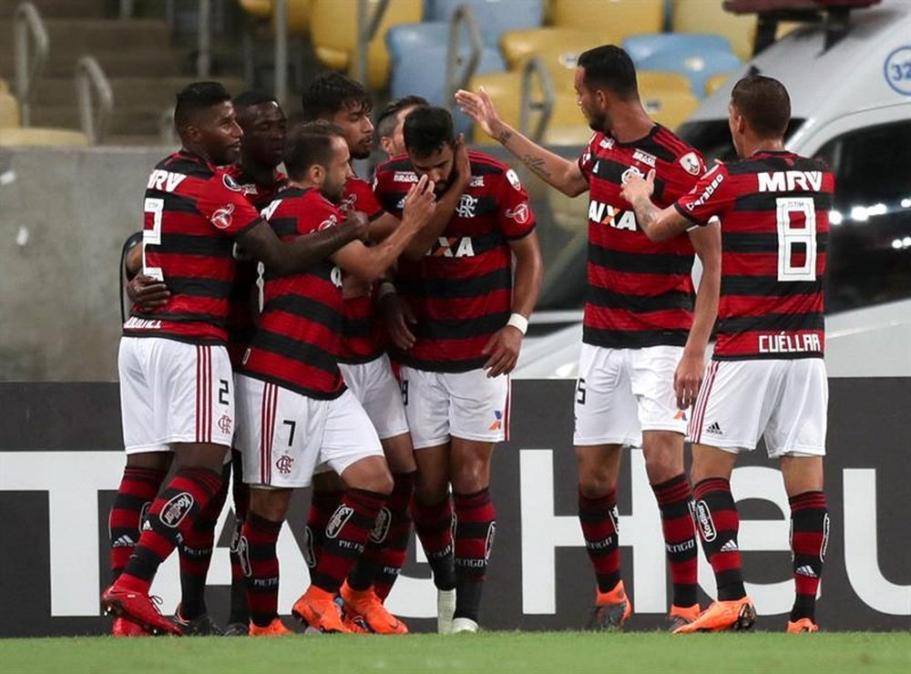Flamengo ganó su partido a Atlético Mineiro. EFE