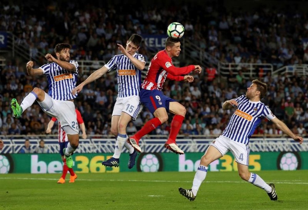 El Atlético de Madrid se dejó los puntos en un campo tradicionalmente difícil como es Anoeta. EFE