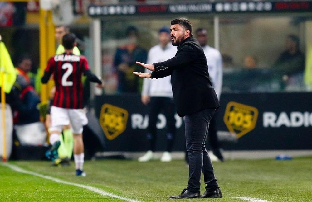Gattuso ha cosechado un grave fracaso ante el colista de la Serie A. EFE/Archivo