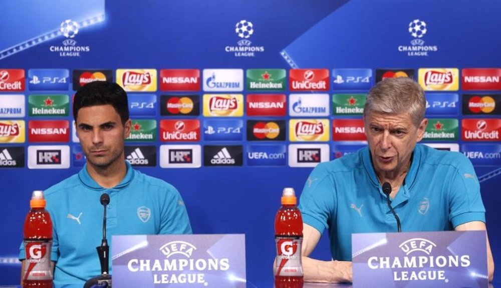 Arteta played under Wenger between 2011 and 2014. EFE/Archive