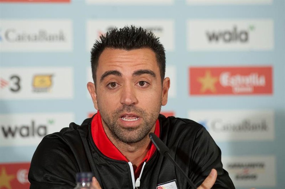 Xavi quiso hablar del nuevo Barça. EFE