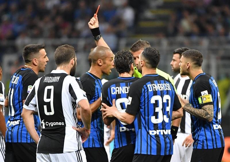 El Inter, muy enfadado. EFE