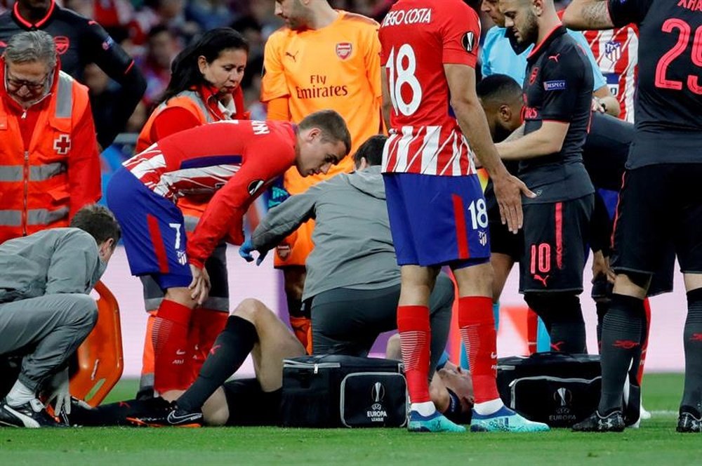 Koscielny se lesionó de gravedad ante el Atlético. EFE/Archivo