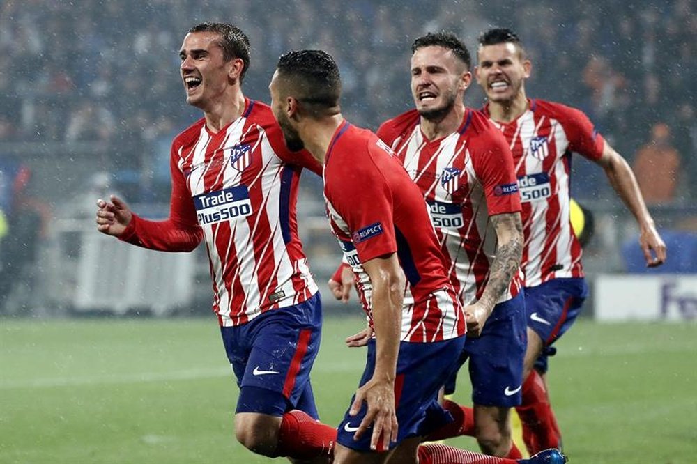 Le groupe de l'Atlético. EFE
