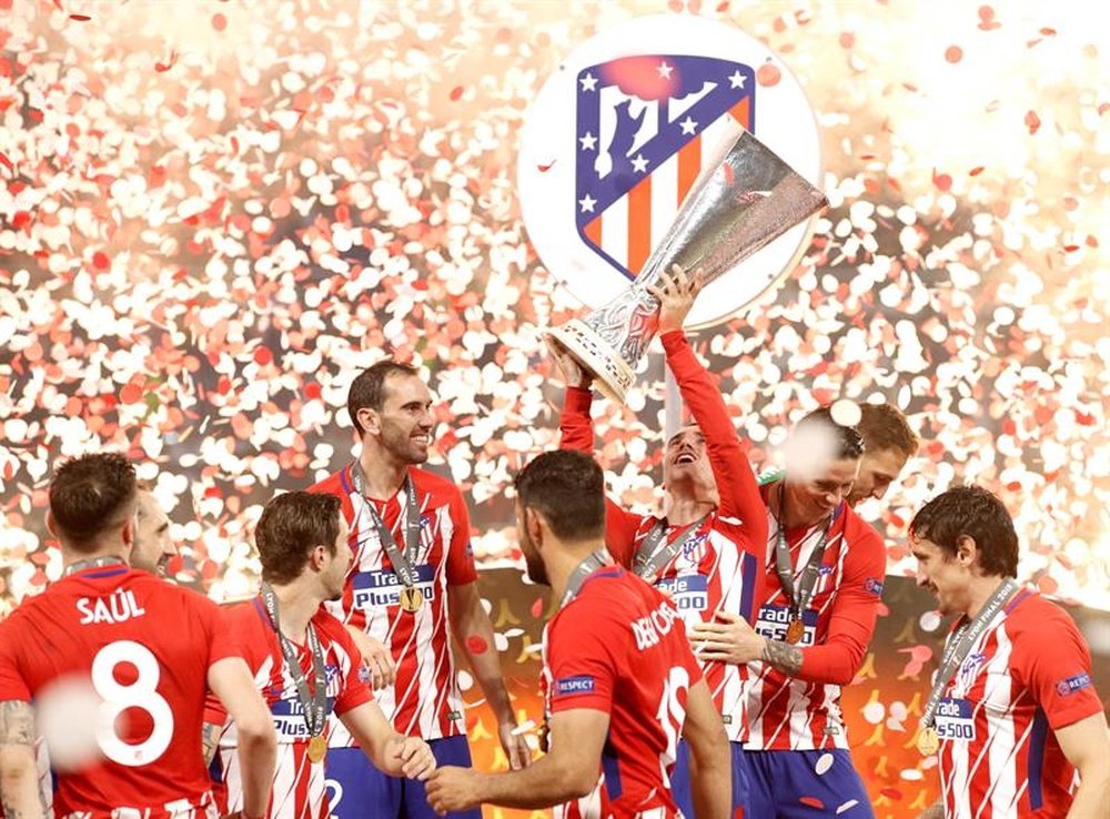 El Atlético ganó la Europa League al Olympique de Marsella en Lyon. EFE