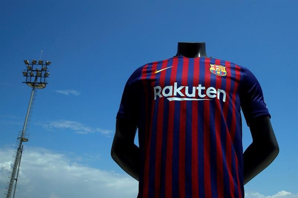 Le nouveau maillot du Barça. EFE