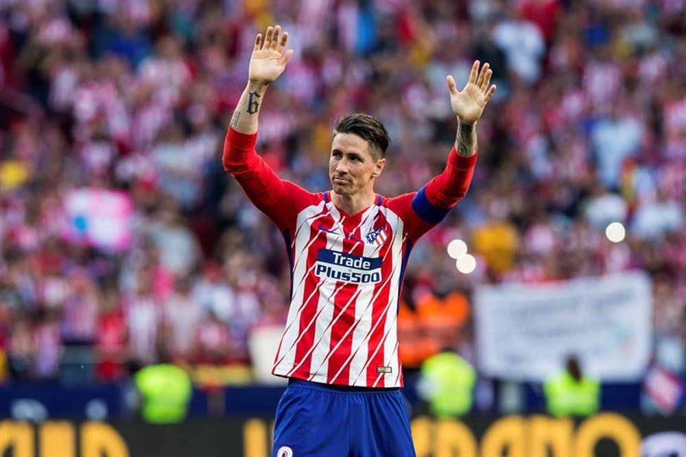 Fernando Torres de despede do Atlético com 2 gols em sua última partida. EFE
