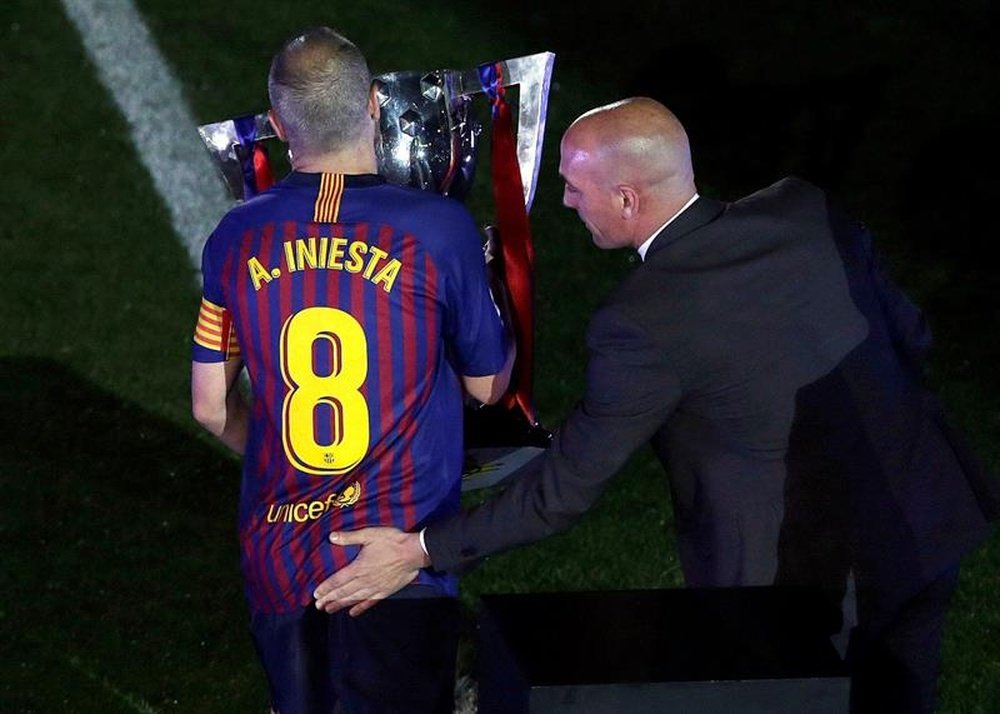 Le message fort d'Iniesta sur l'affaire Rubiales. EFE