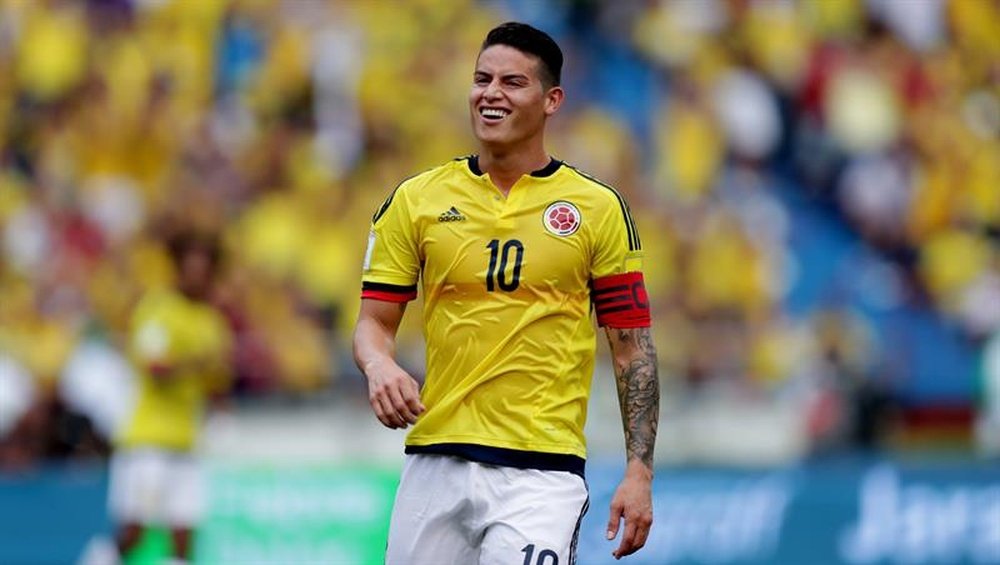 En la imagen, el jugador de la selección colombiana de fútbol James Rodríguez. EFE/Archivo