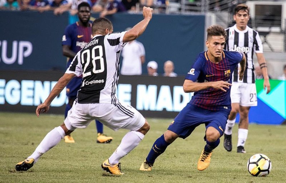Valencia want Denis Suarez, but Barca want to cash in on him. EFE/Archivo