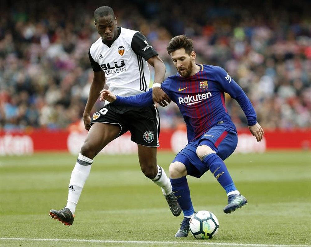 Kondogbia se lesionó en el duelo de la Jornada 2 ante el Espanyol. EFE/Archivo