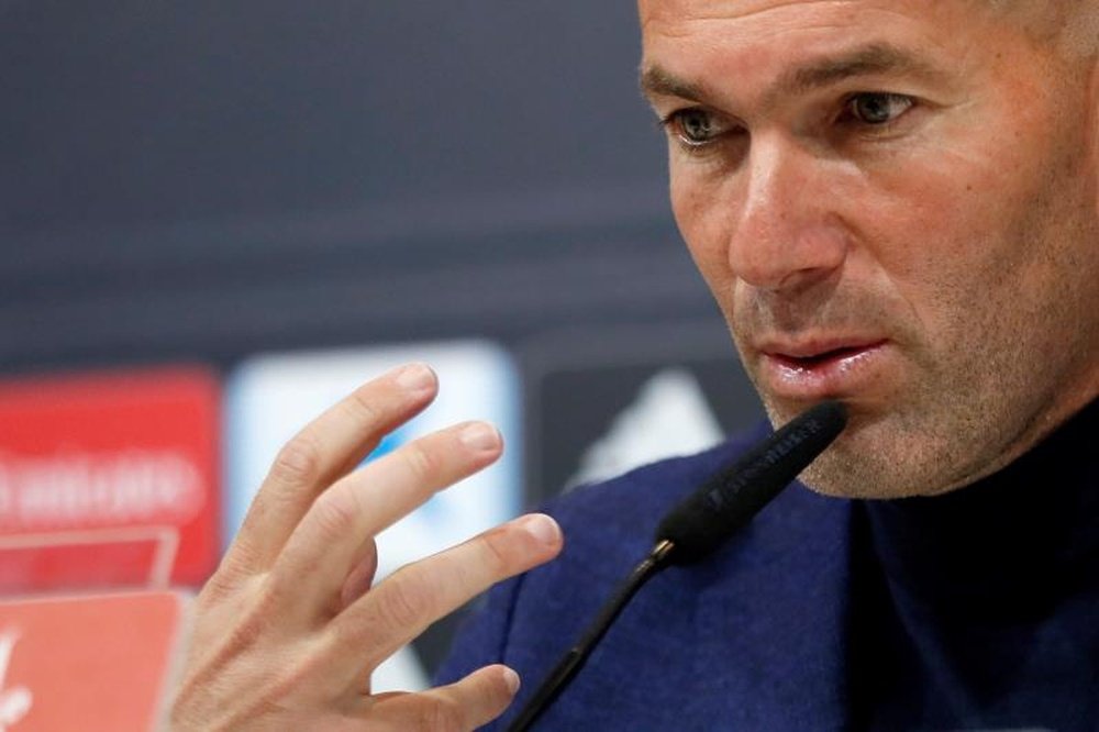 Zidane sufrió más que nunca en la derrota ante el Leganés. EFE