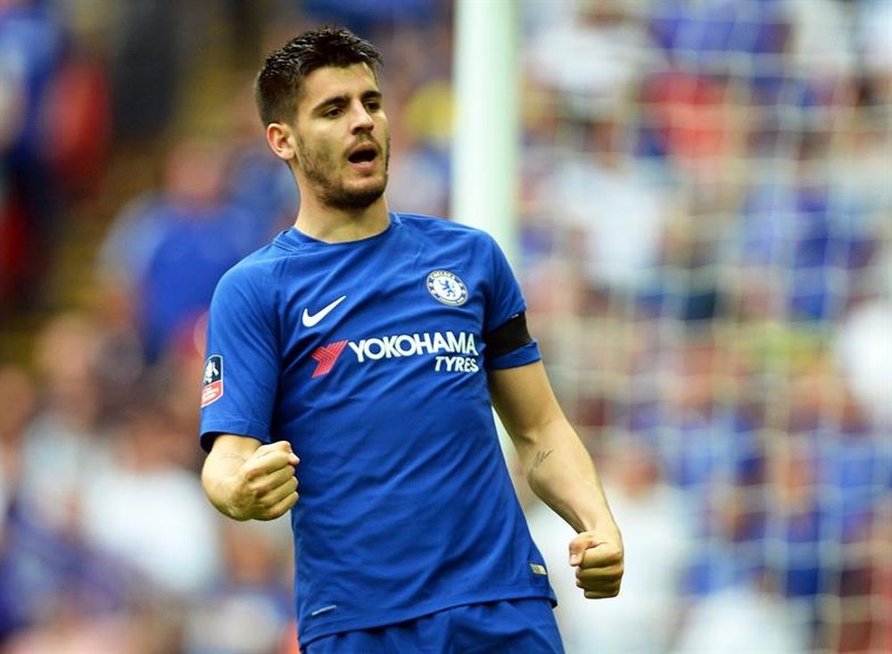 Morata is heavily tipped with a move away from the Premier League. EFE/Archive