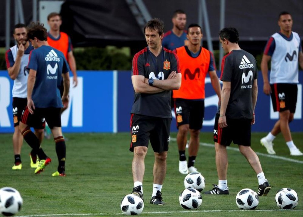España prepara el partido ante Portugal. EFE/Archivo