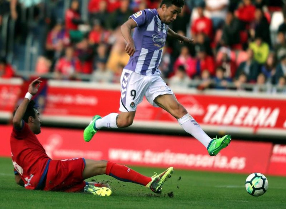 Jaime Mata fue 'pichichi' de Segunda División con el Valladolid. EFE