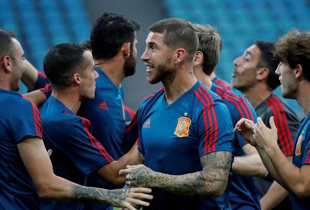 Ramos, cerca de convertirse en el tercer internacional con más partidos en un Mundial. EFE