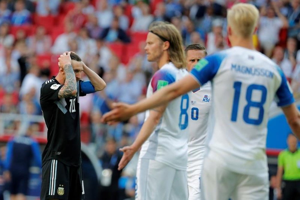 Argentina empató ante Islandia. EFE