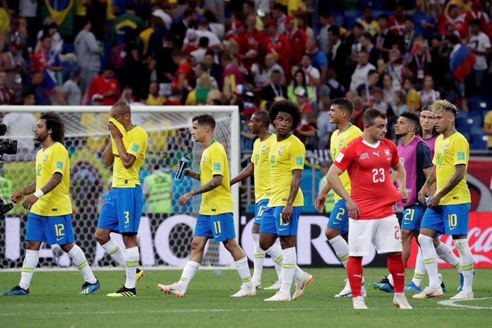 Brasil pinchó en el debut ante Suiza. EFE