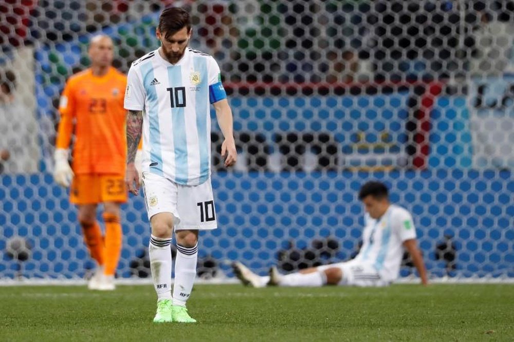 La versión de Messi sobre el pobre paso de Argentina por el Mundial. EFE